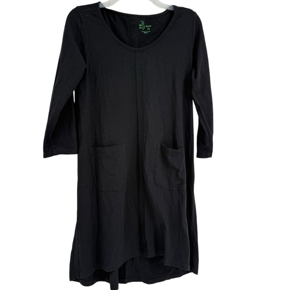 Kate Quinn Little Liam Black Dress Women's Size XS Organic Cotton Pockets - Picture 1 of 7